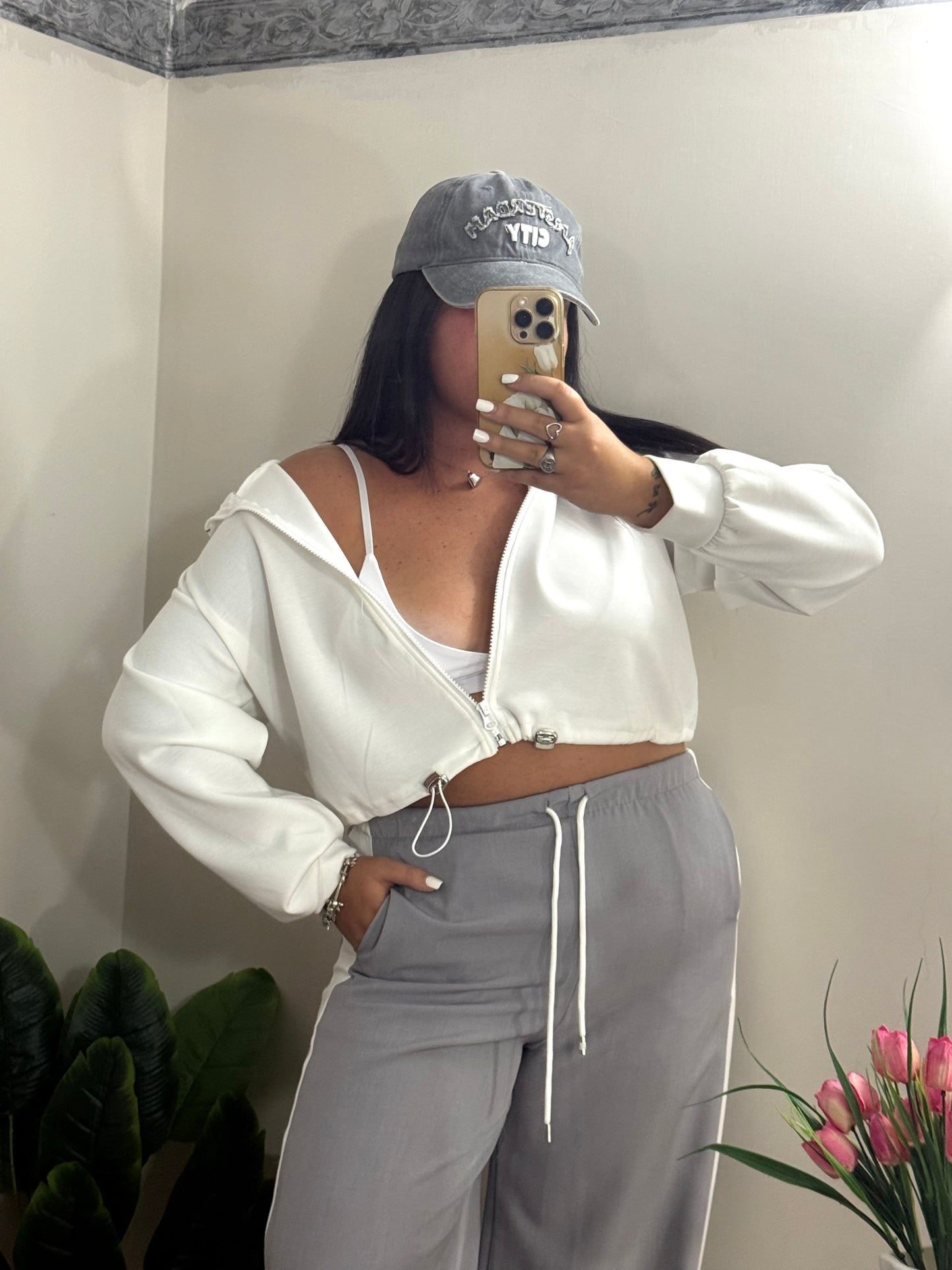 Felpa Crop Oversize
