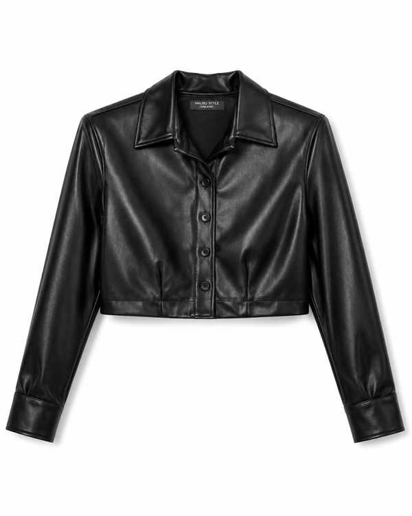 Blazer Crop Ecopelle